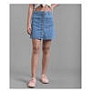 Light blue denim skirt with buttons