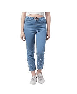 Light blue girls bottom with pearl