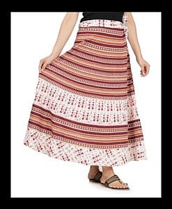 Jaipuri cotton wrap around skirt
