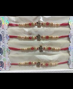 Radhe krishna rakhi with chawal chandan tika pack. 