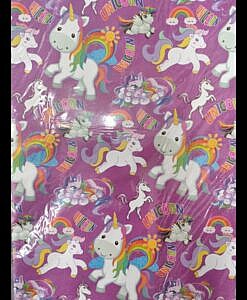 Unicorn print paper gift wrapping sheet
