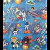 Astronaut print blue paper gift wrapping sheet