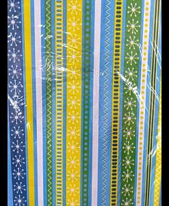 Multiple colour and design print paper gift wrap sheet