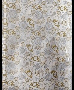 Golden and silver print paper gift wrap sheet