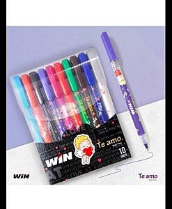 Win Te amo coloured ball pen set of 10