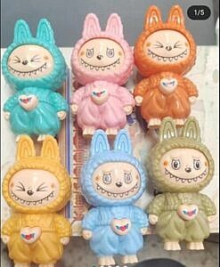 Labubu Face Expression Changing Plastic Keychain