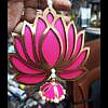 Pink Lotus cut out with Jhumka hanging for Diwali home decoration