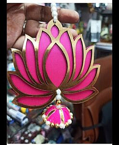 Pink Lotus cut out with Jhumka hanging for Diwali home decoration