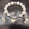 Beautiful White beads bracelet with butterfly charm