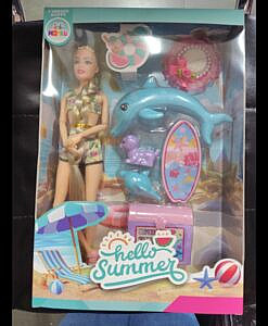 Hello summer doll set with dolphin