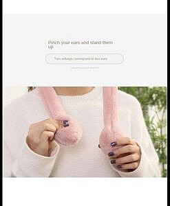 Candy colour bunny ear muffs with moving ears