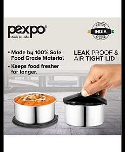 Pexpo nano steel lunch box with spoon