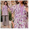 Purple flower cotton a line frilled border top