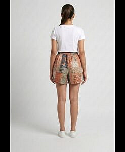 Multi colour print soft cotton women shorts