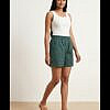 Green print soft cotton women shorts