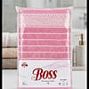 Pink full length cotton bath towel