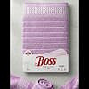 Purple full length cotton bath towel