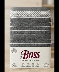 Dark Grey full length cotton bath towel