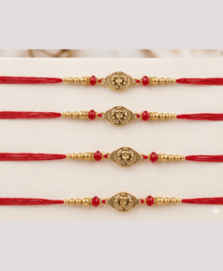 Golden ovel Ganesh ji Rakhi