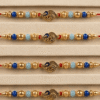 Ovel jali mor pankh rakhi with colourful beads and chawal chandan tika pack