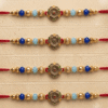 Beautiful Hexagan shape rakhi with colourful beads