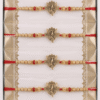 Golden leaf with krishna rakhi