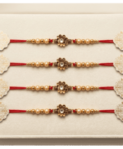 White stone peacock rakhi